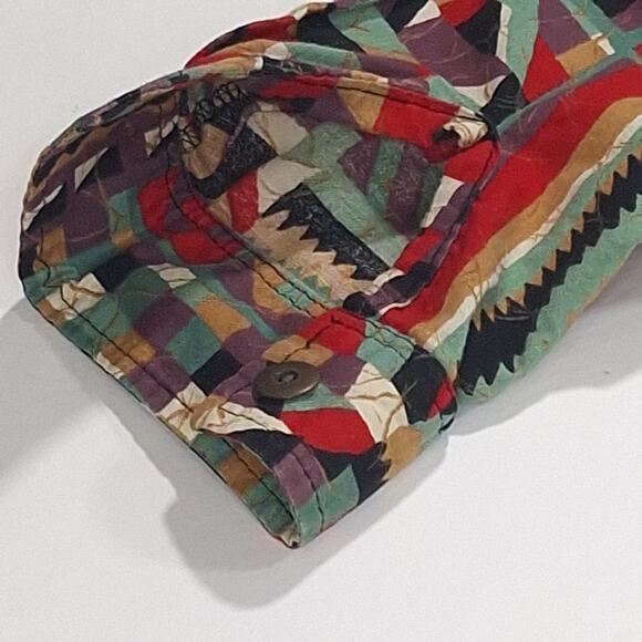 Vintage Stage West 90s Geometric Print Button Western Shirt Mens Med/Womens Lg - Picture 4 of 11